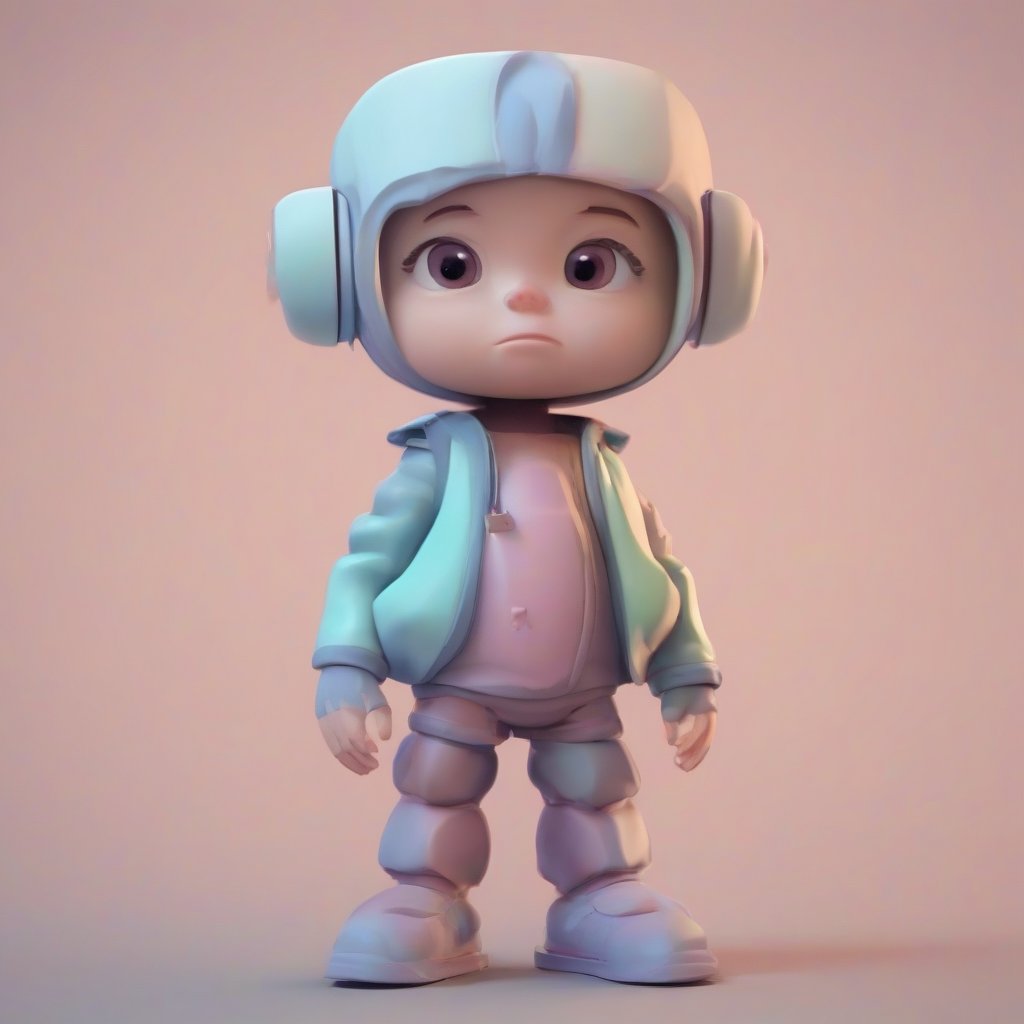 tiny cute boy toy, standing character, soft smooth lighting, soft pastel colors, skottie young, 3d blender render, polycount, modular constructivism, pop surrealism, physically based rendering, square image